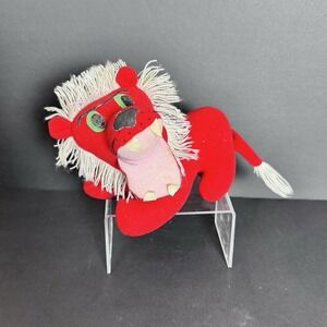 Vintage 1978 Fun Farm King‎ Leer Red Lion Plush Stuffed Animal GUC